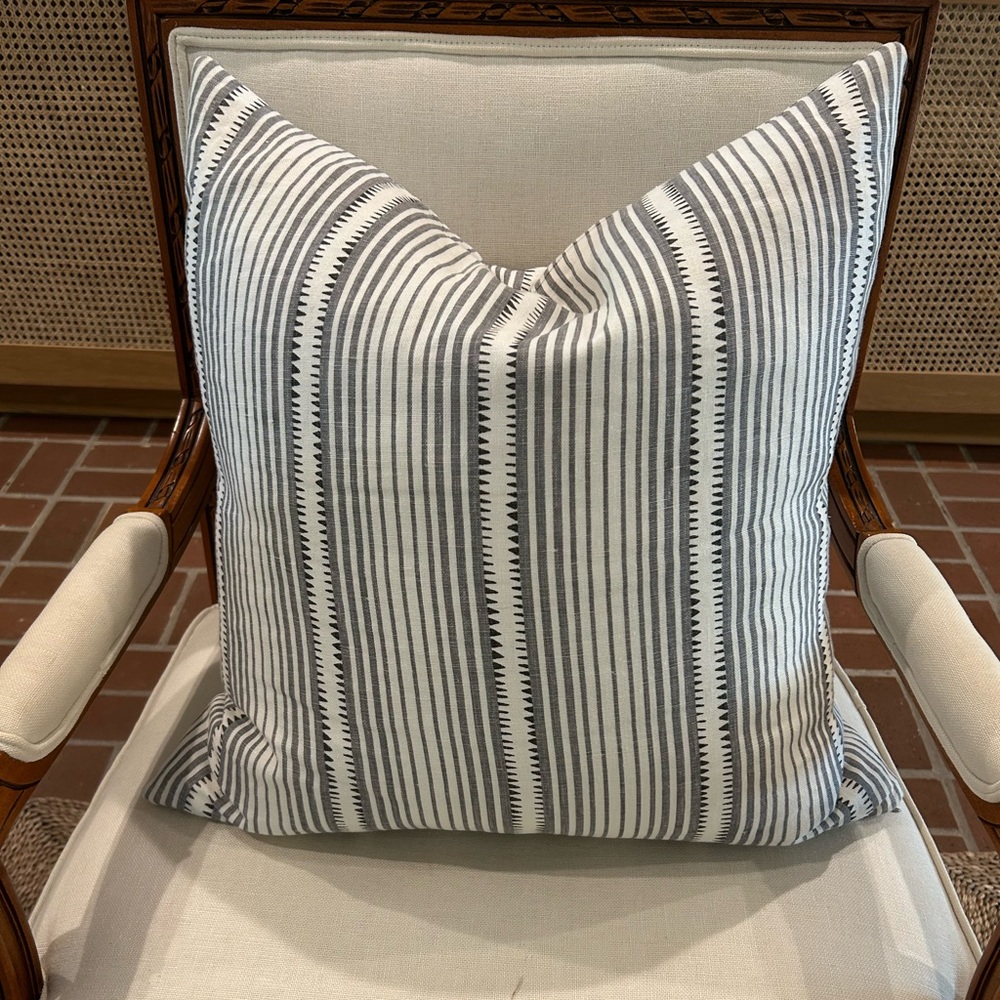 Custom Pillow Cover – Schumacher Moncorvo Slate Grey